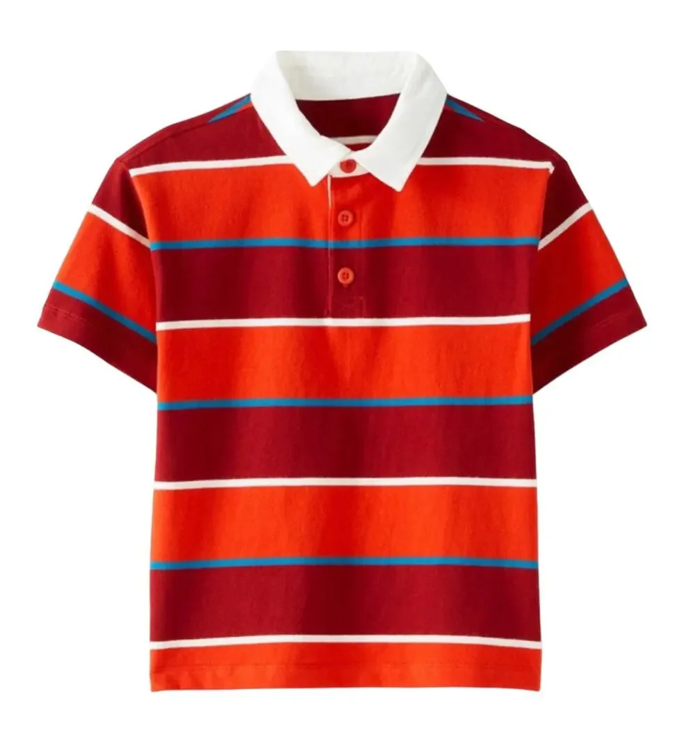 NWT! Hanna Andersson Red Rugby Shirt. Size 8.